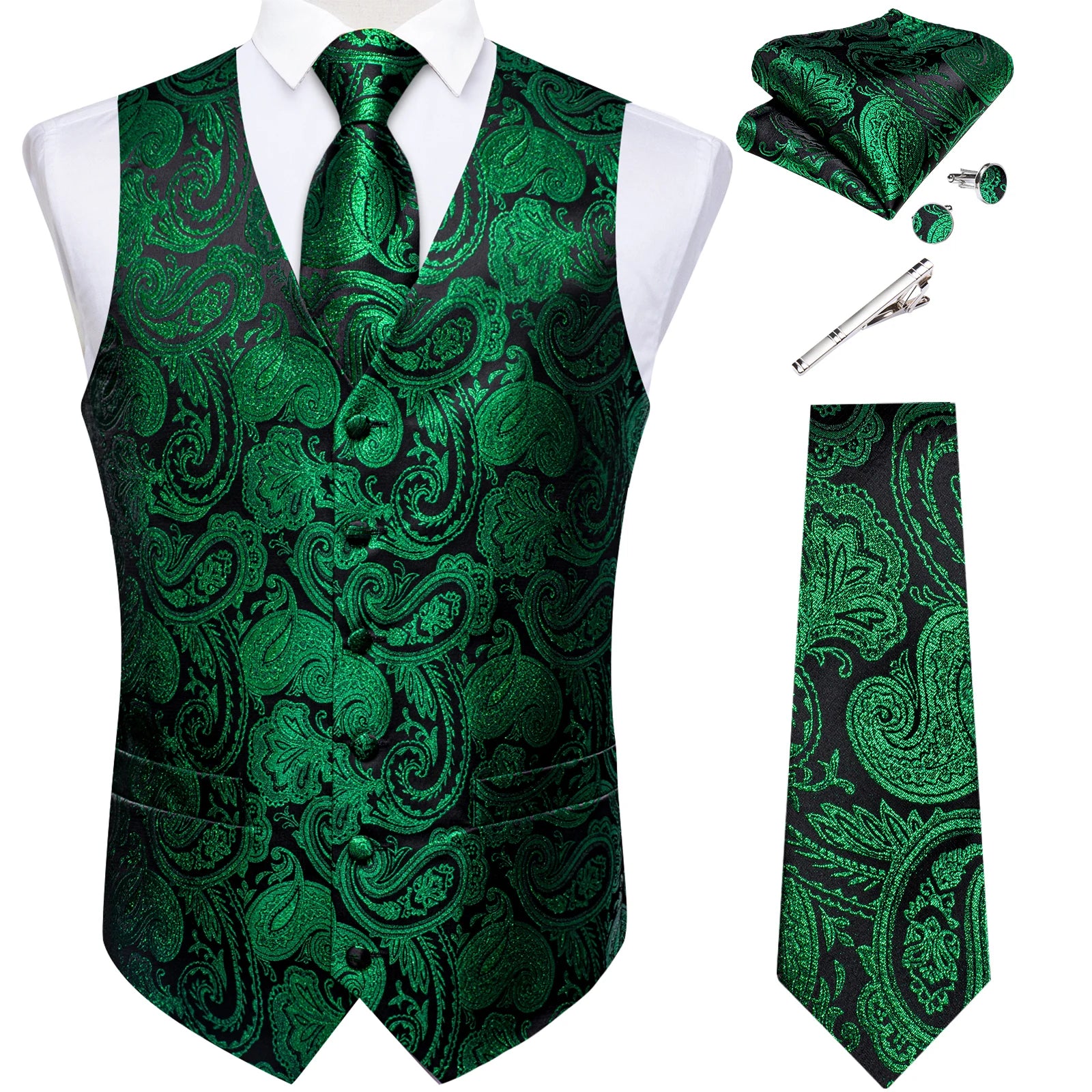 Gilet Luxe Mariage avec Accessoires