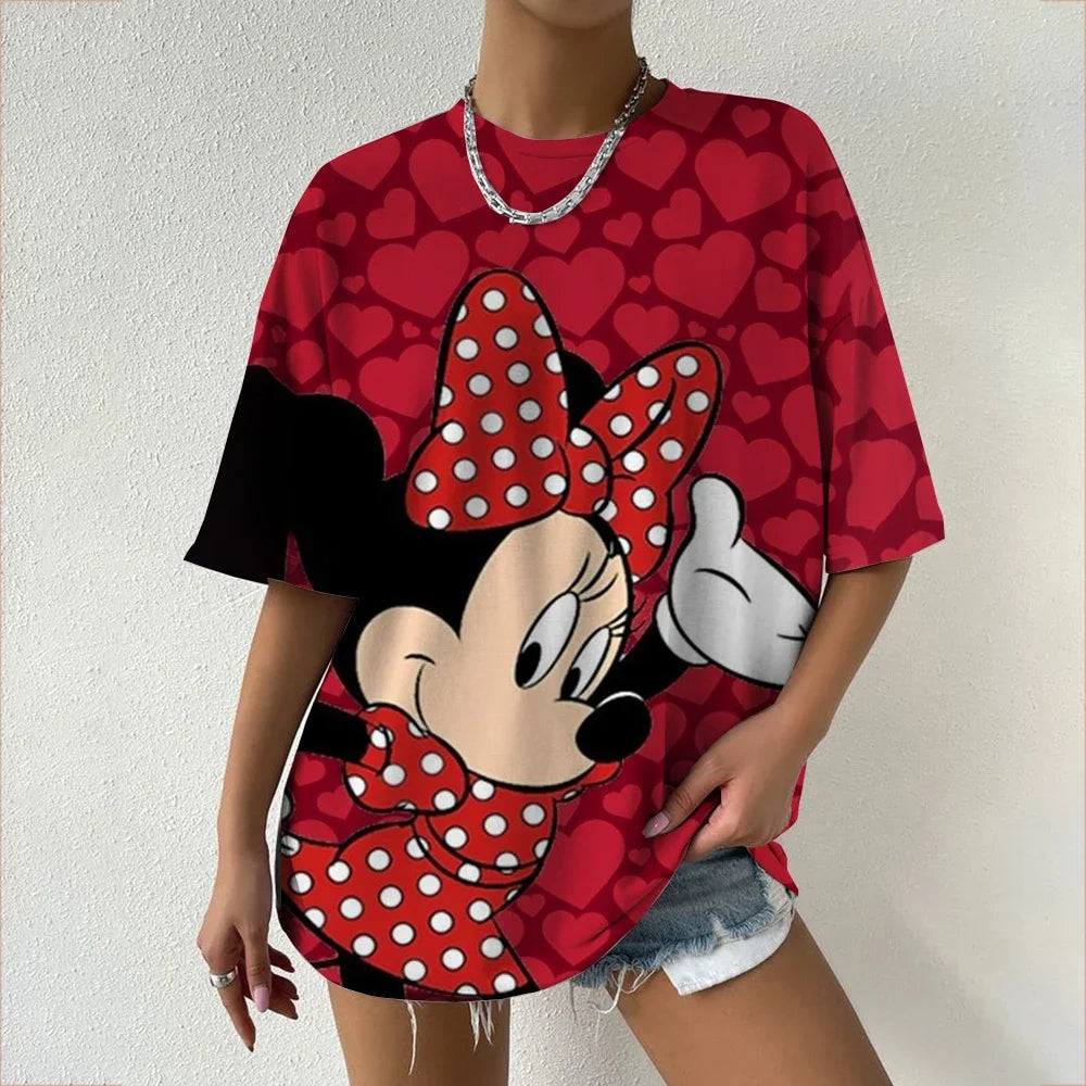 T-shirt Minnie et Mickey : Style Familial Éclatant