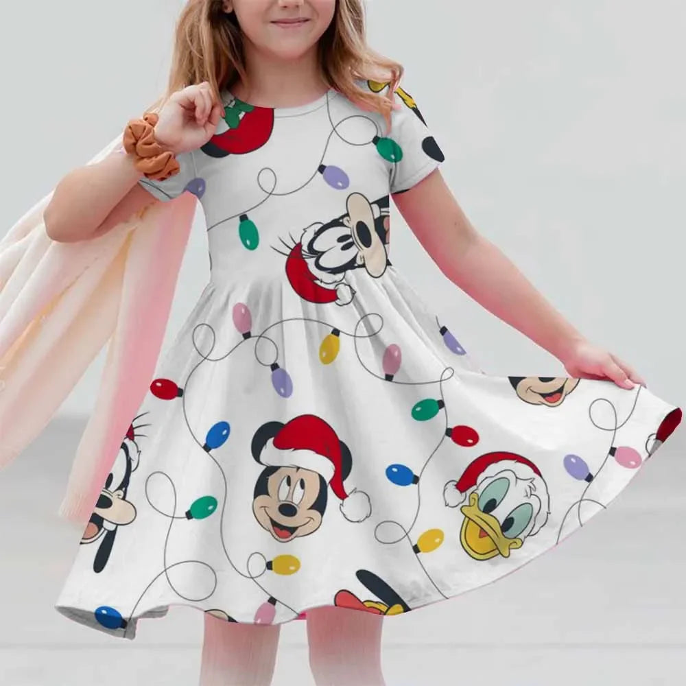 Robe Mini Mickey Été 2025 pour Filles - Style Princesse