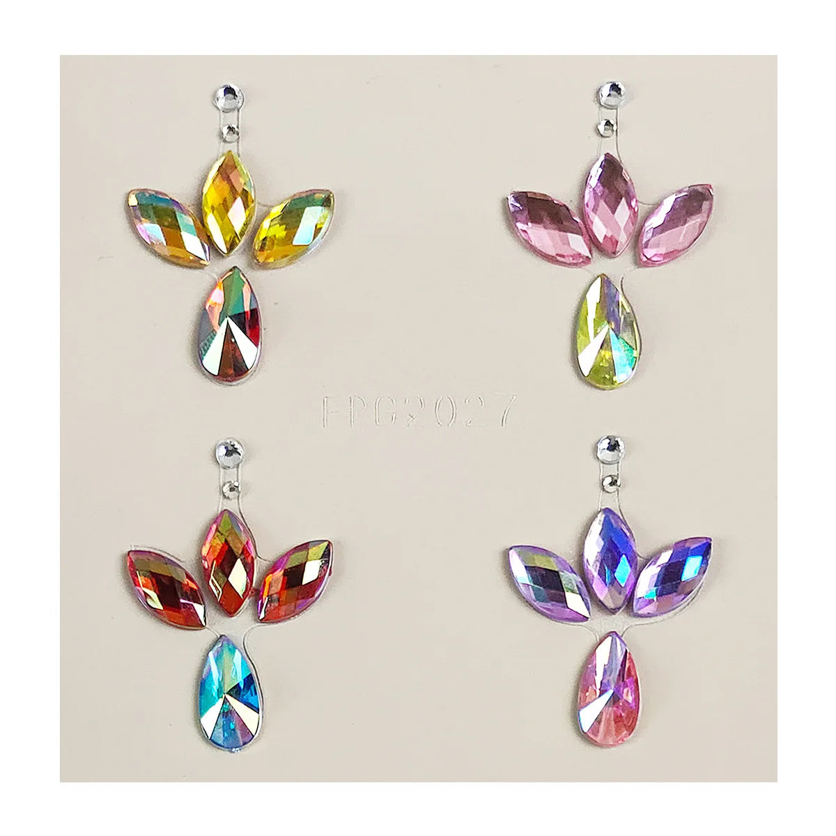 Strass 3D Autocollants Visage Festival Éclat Gemmes