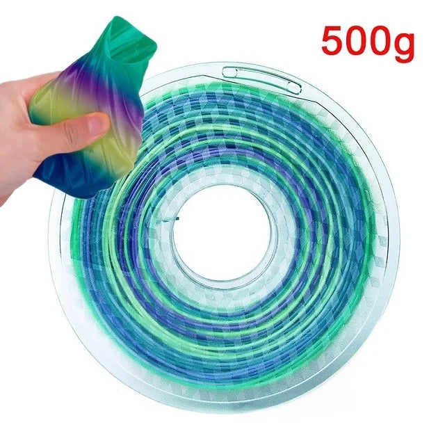 Filament TPU Flexible 1.75mm Turquoise Transparent 1kg