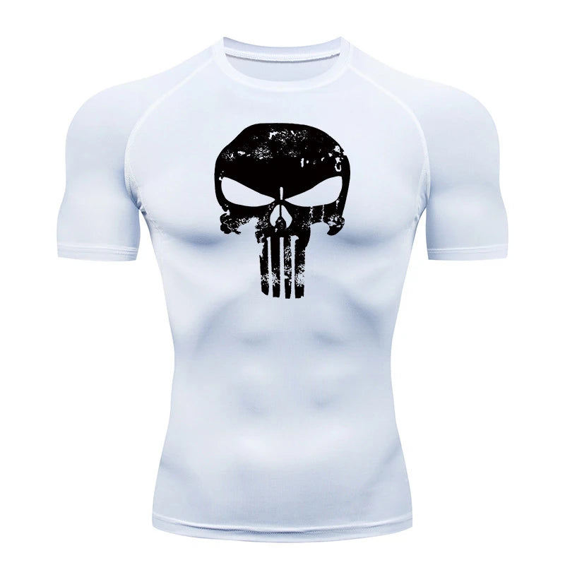 CrâneFit: T-shirt Compression Homme Séchage Rapide