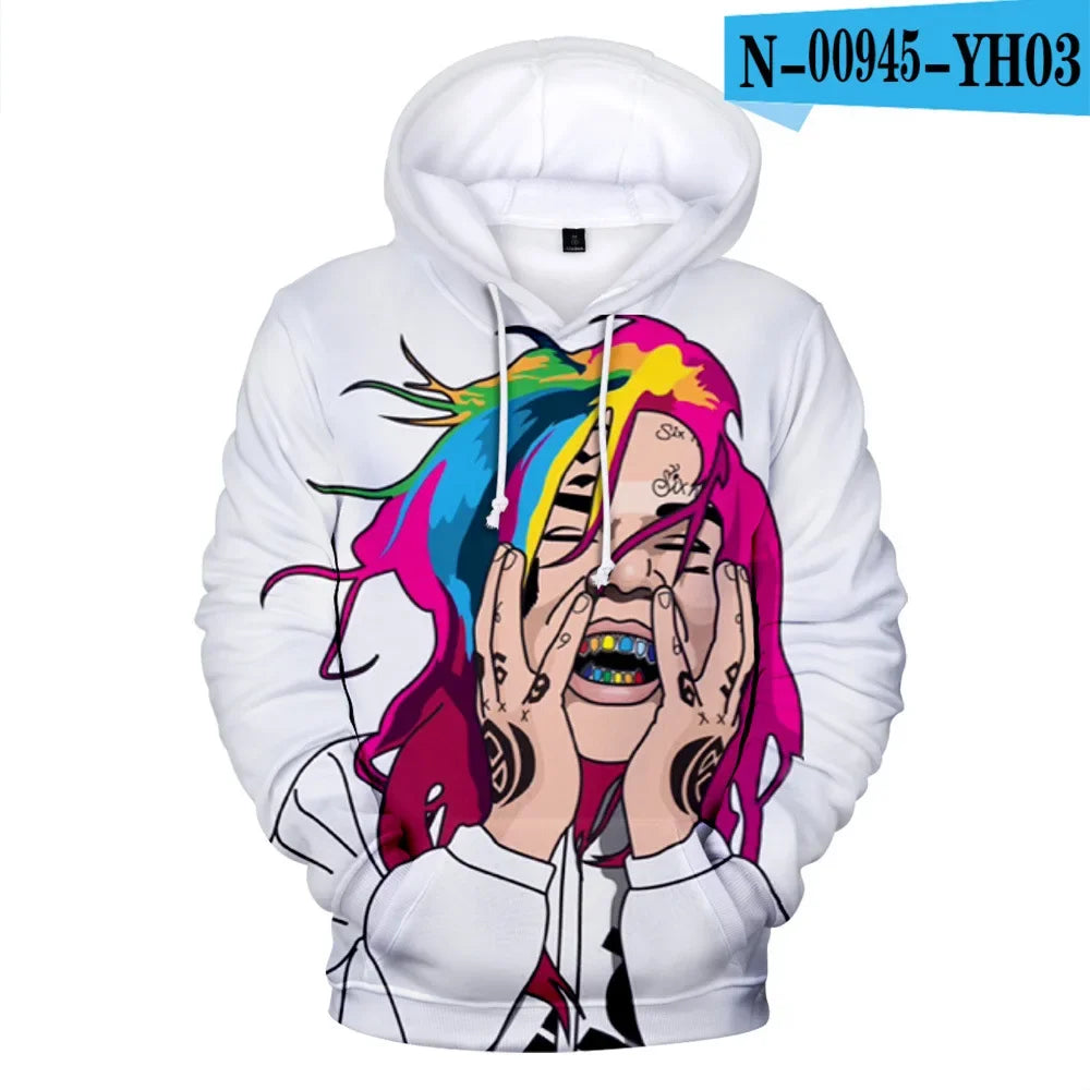 Hoodie 3D Tekashi69 Style Urbain