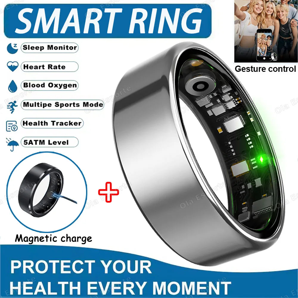 Smart Health Ring: Sleek Wellness Tracker