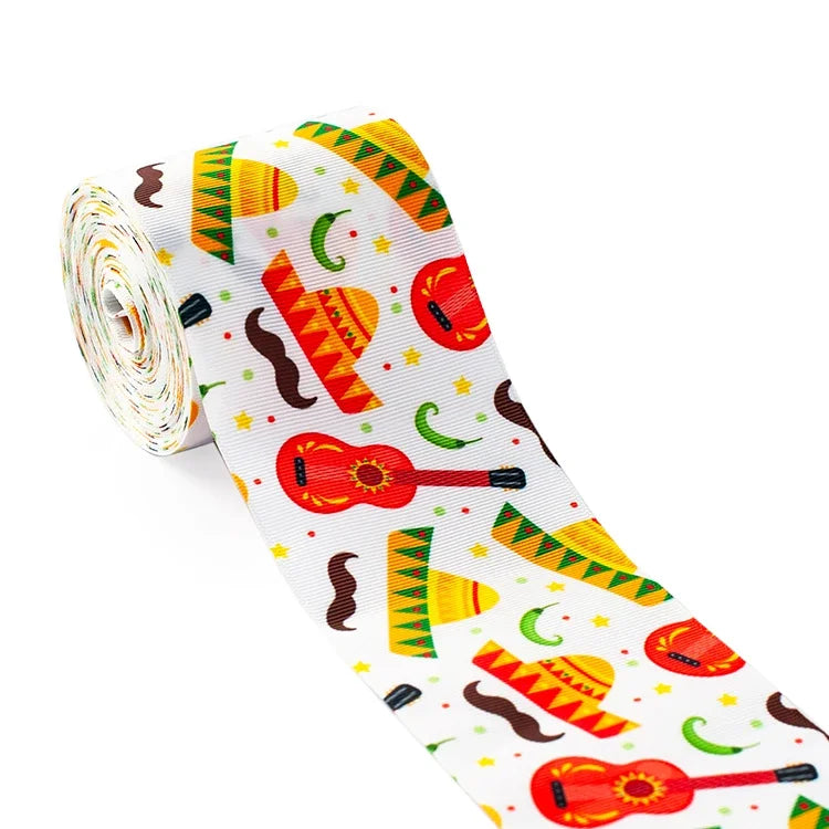 Ribbons Fleurs Mexicaines en Grosgrain - 5 Yards