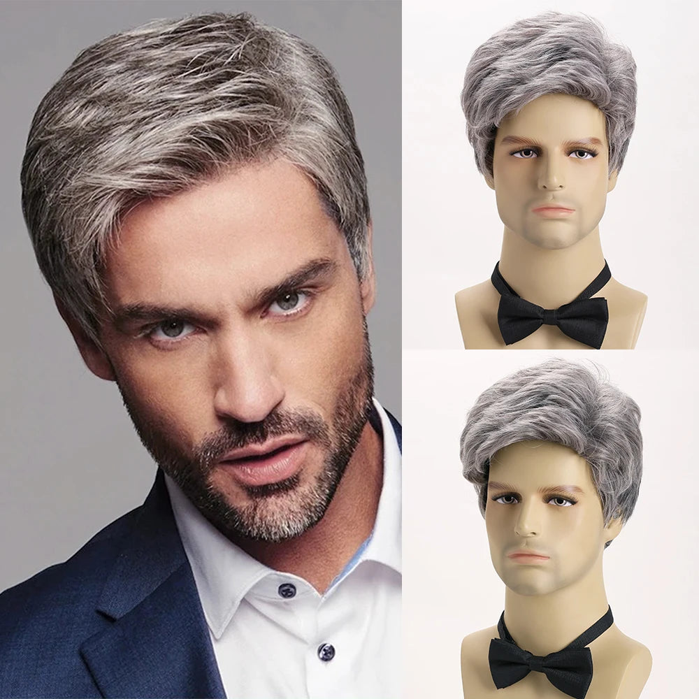 MAISI Short Curly Synthetic Wig for Men