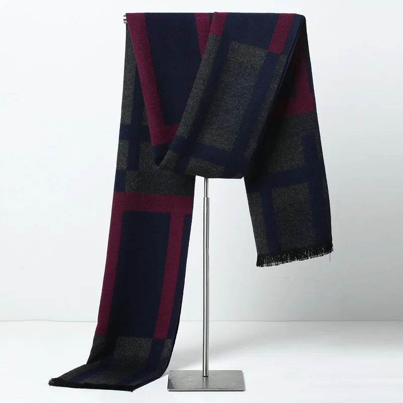 Plaid Pashmina Scarf: Men's Cozy Winter Wrap