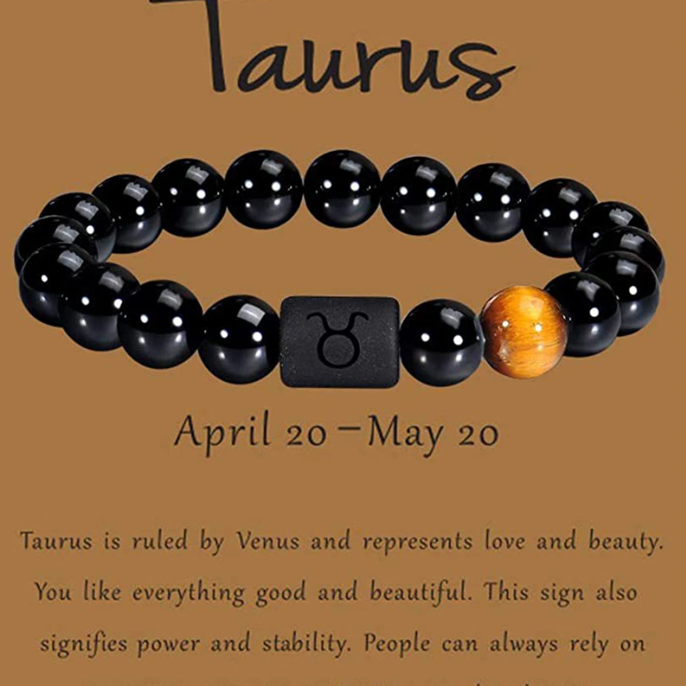 Bracelet Couple Zodiaque en Agate Oeil de Tigre