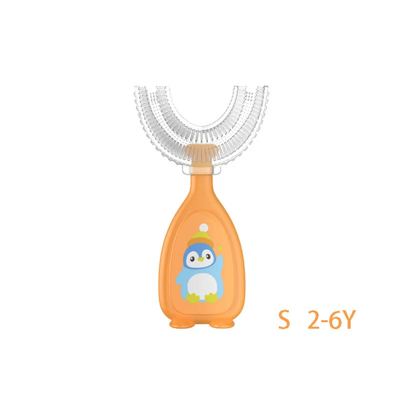 U-Shaped 360° Baby Toothbrush & Teether Silicone Care