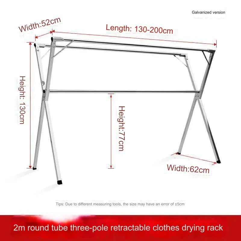 Séchage Éco: Étendoir Pliant Inox pour Intérieur & Extérieur