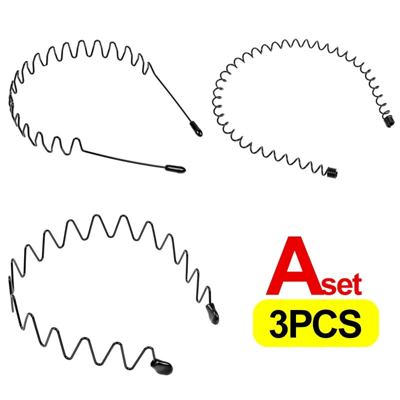 Wave Metal Headband - Unisex Sport Hair Accessory