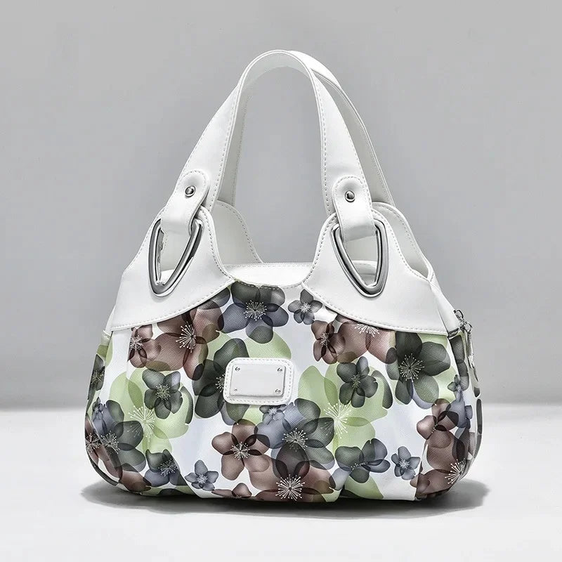 Sac Vintage Fleurs en PU Souple