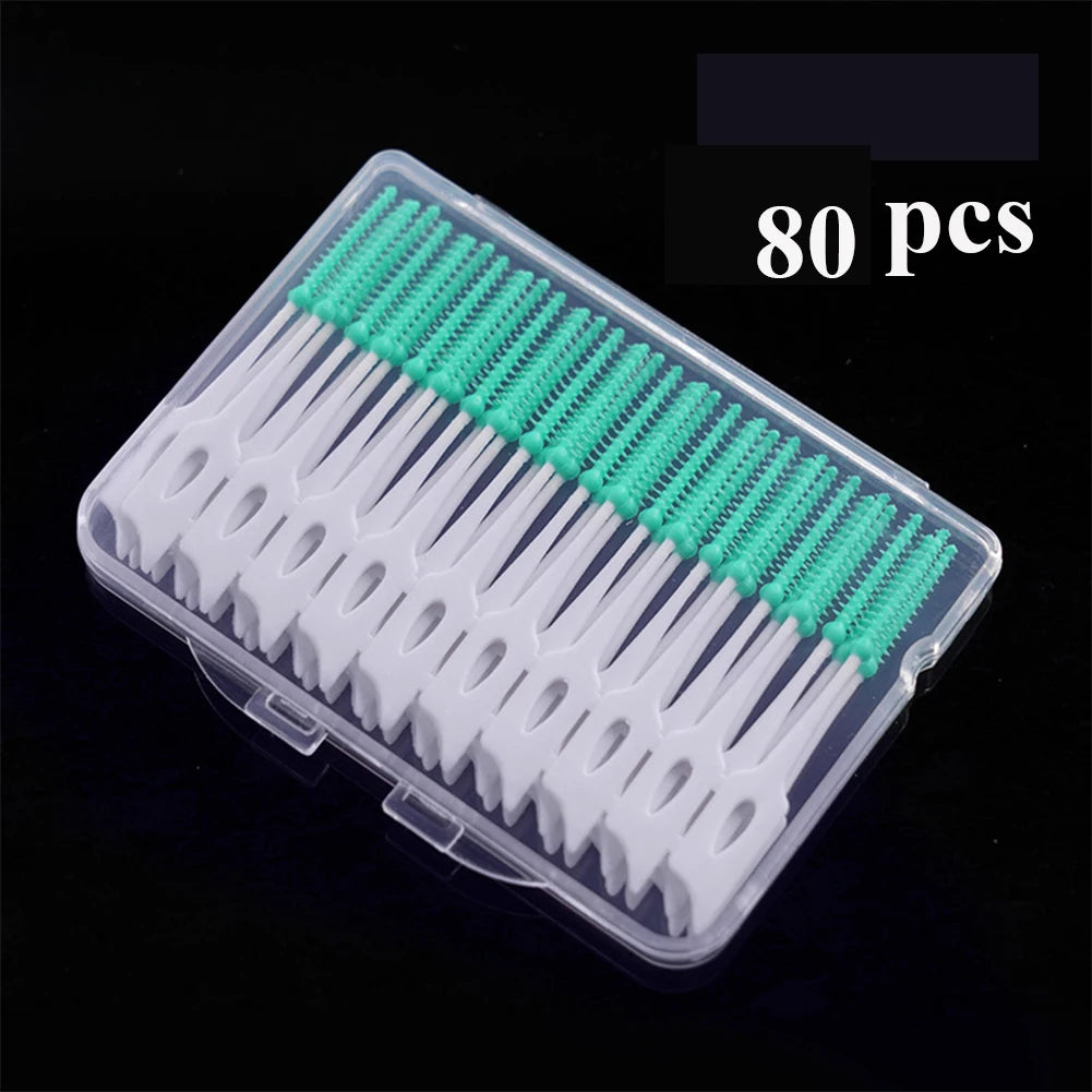 Brosse Interdentaire Silicone - Nettoyage Doux 150 pcs