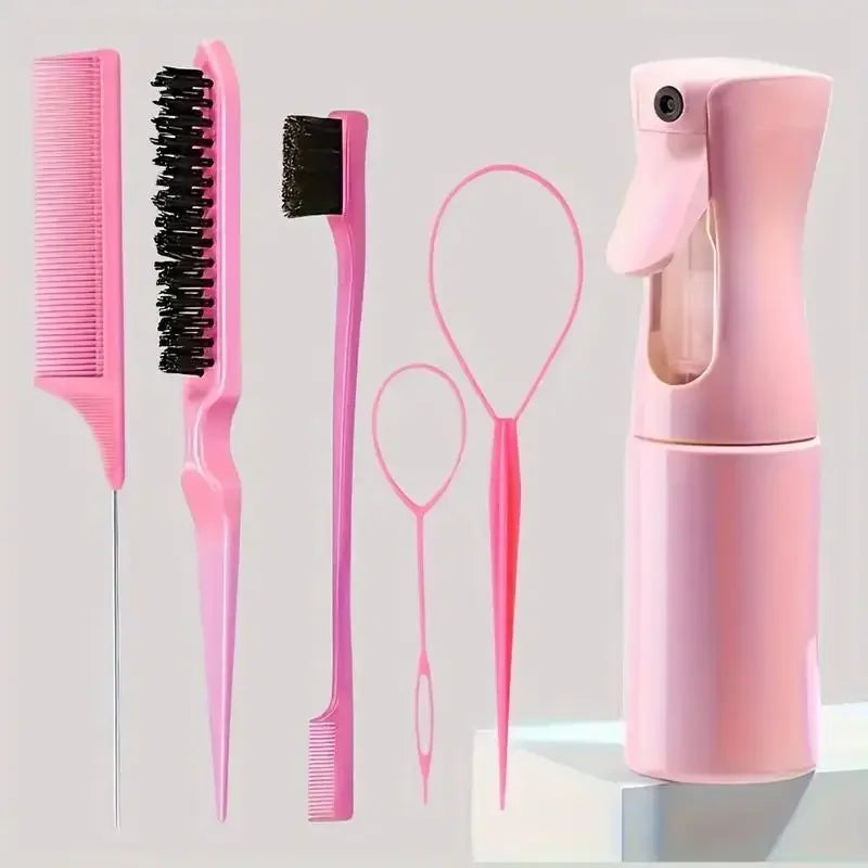 Kit Coiffure Pro : Brosses, Peigne & Pulvérisateur