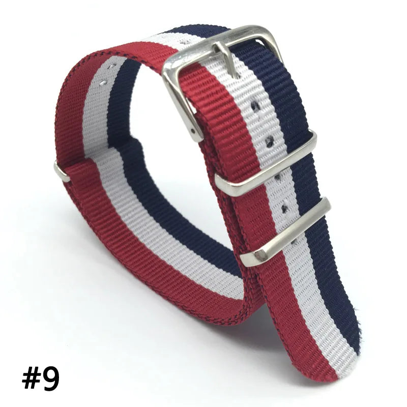 Nylon Woven Watch Strap & Belt Accessory - Grey Yellow