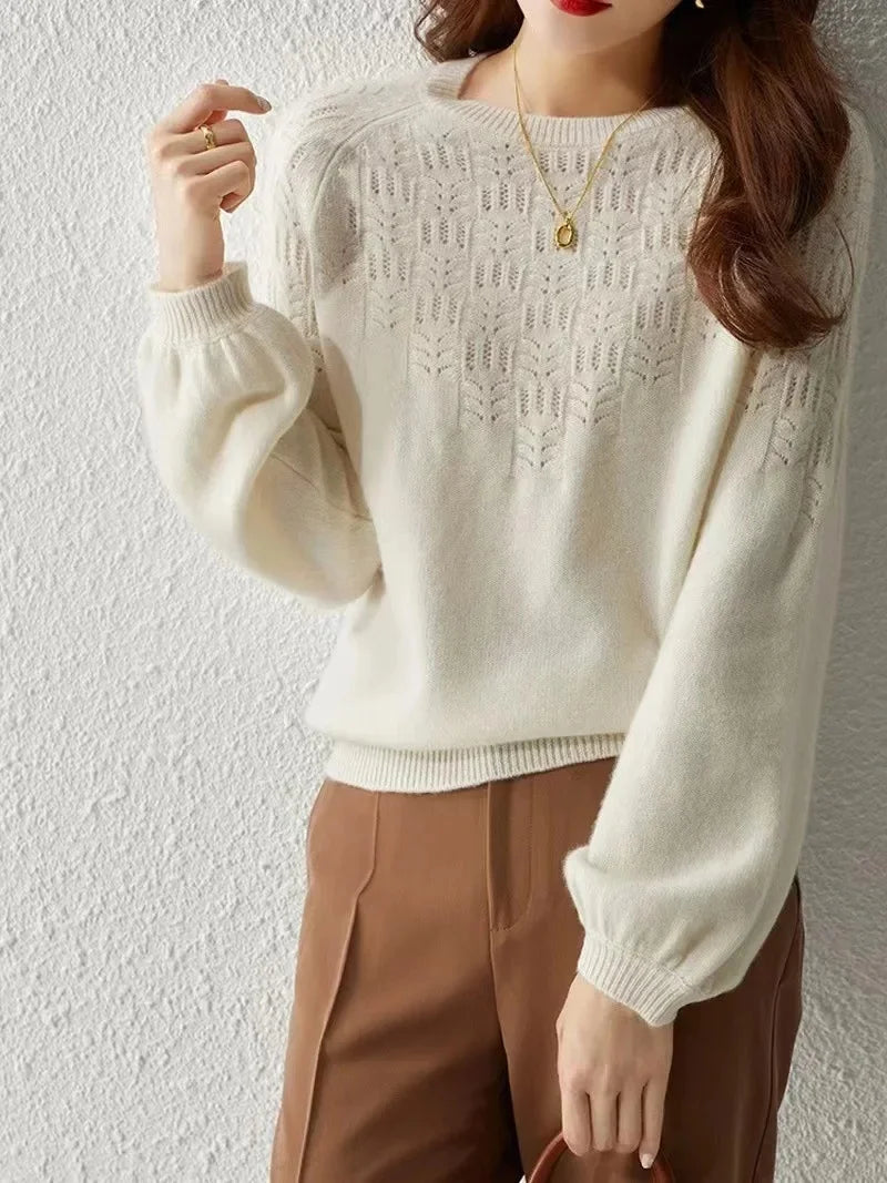 Pull Élégance Française à Manches Lanternes