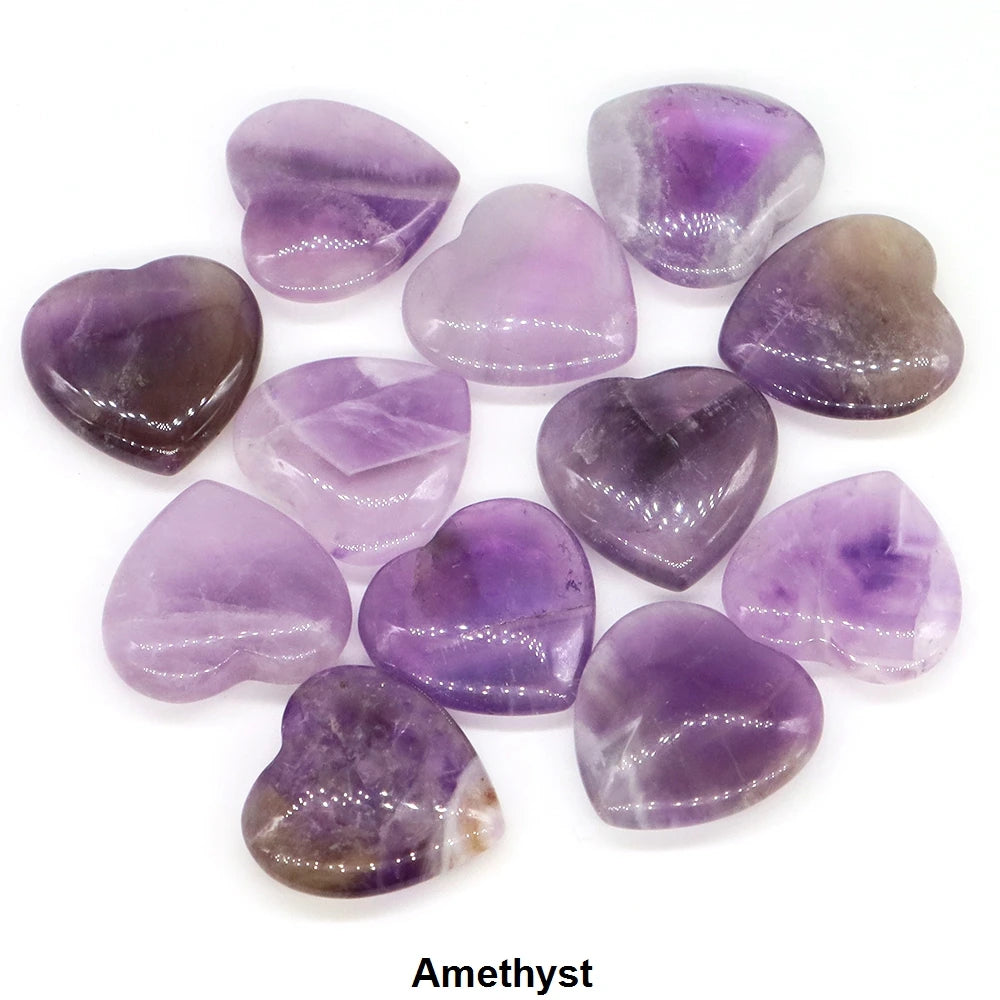 Cœur de Quartz Améthyste 20mm