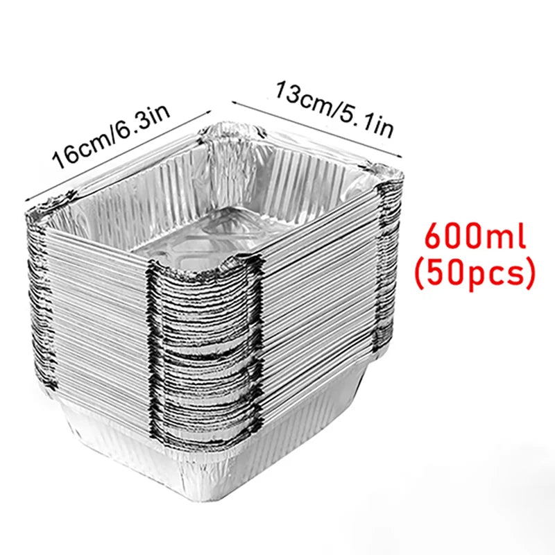 Papier Aluminium Jetable Multi-Usages - 50 Pièces