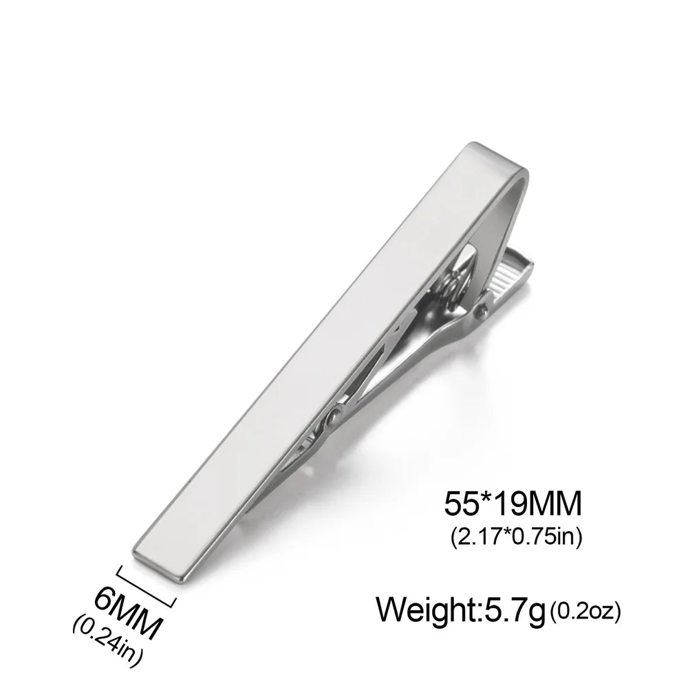 Élégance Masculine: Clip en Acier Inoxydable