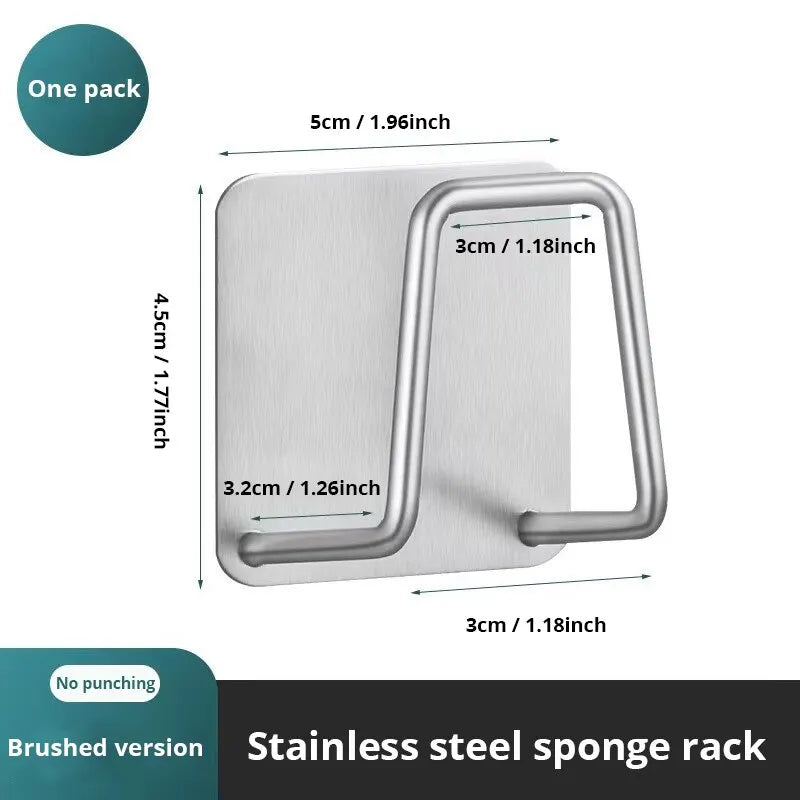 SinkMate: Compact Stainless Sponge Holder