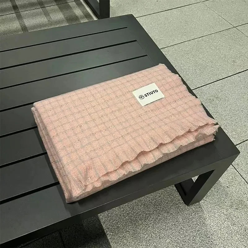 Écharpe Kimono en Cachemire Épais - Élégance et Chaleur