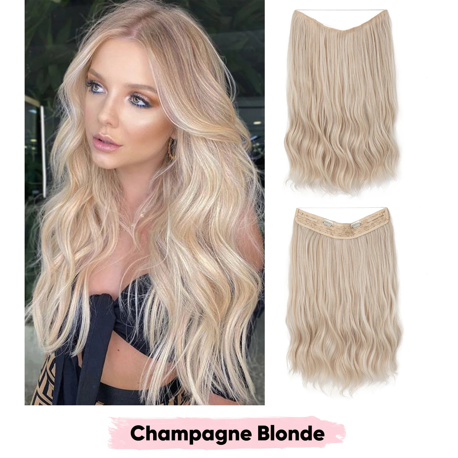 Extensions Clip-in SARLA - Ombre Blonde Naturelle