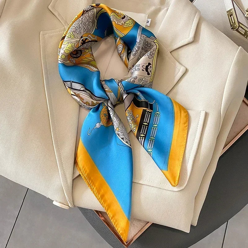 Foulard Luxe Satiné Équestre pour Femme