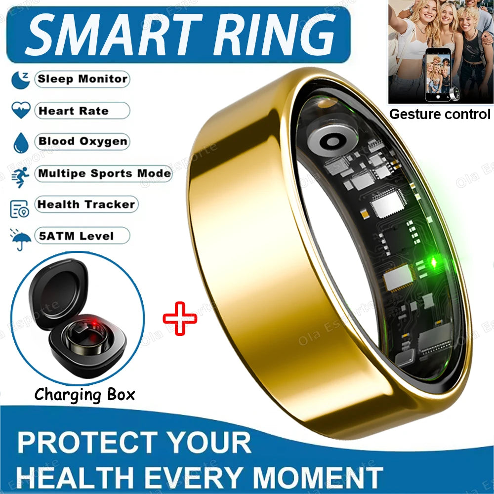 Smart Health Ring: Sleek Wellness Tracker