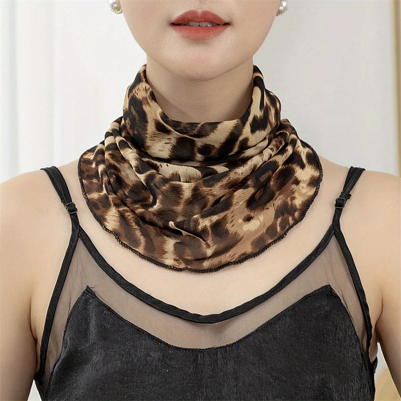 Foulard Floral Anneaux Chic en Soie - JTVOVO