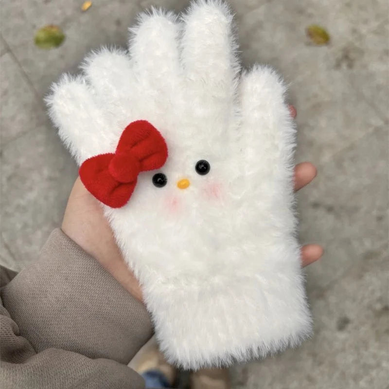 Gants Kawaii Hiver Kuromi & Hello Kitty