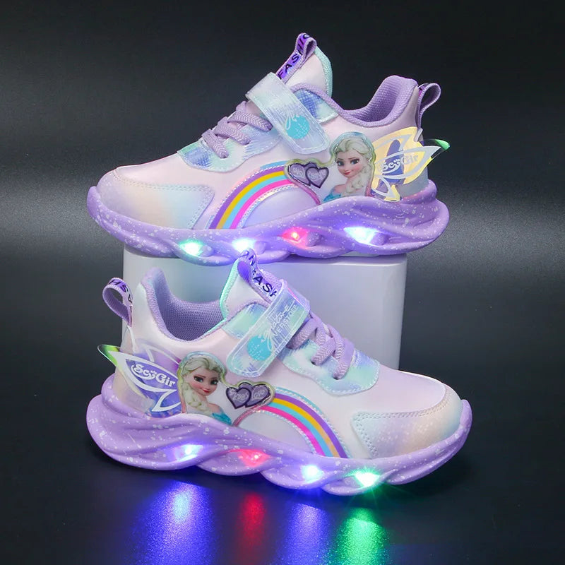 Baskets LED Elsa - Filles Sportives Roses