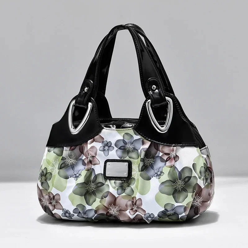 Sac Vintage Fleurs en PU Souple