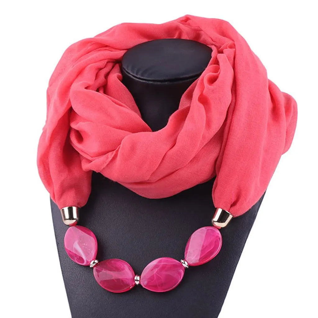 Ethnic Chic Scarf & Pendant Set for Women