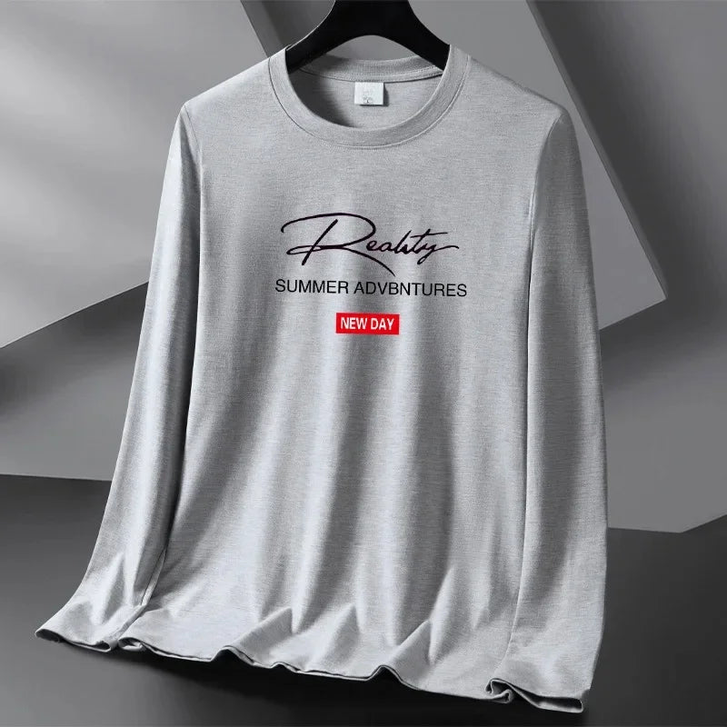 Élégance Hivernale: T-shirt Coton Long Manches