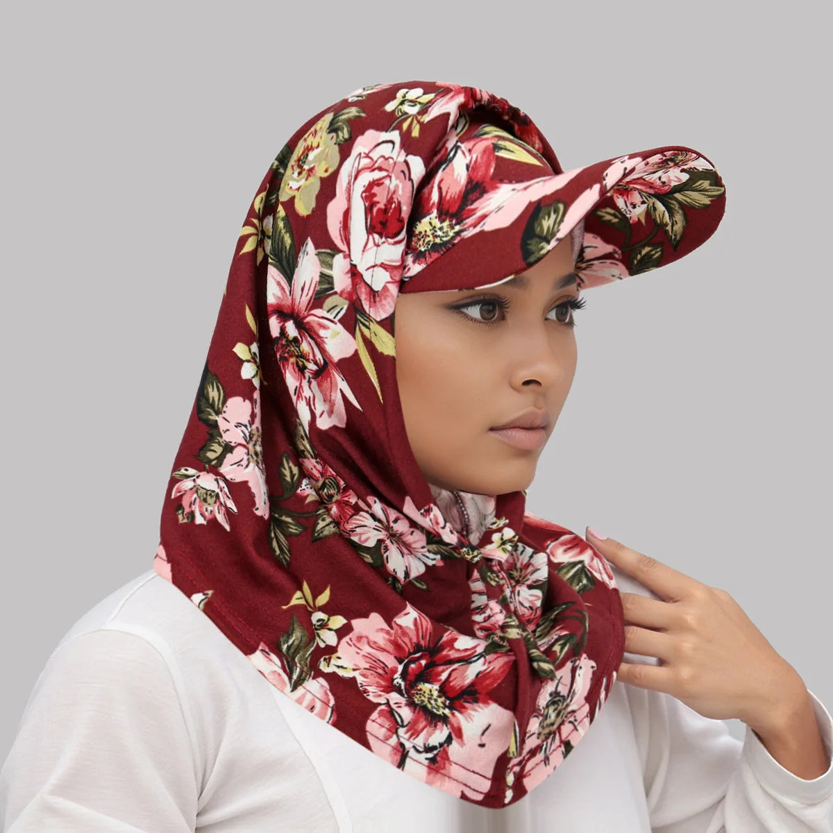 Chic Cyclist Scarf & Sun Hat Set for Women