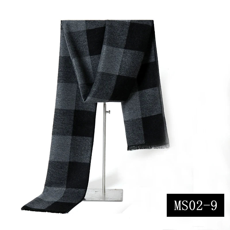 Plaid Pashmina Scarf: Men's Cozy Winter Wrap