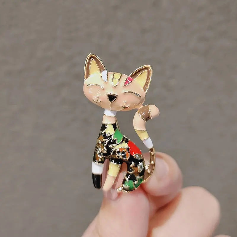 Broche Éclat Chaton en Cristal - Élégance Féline
