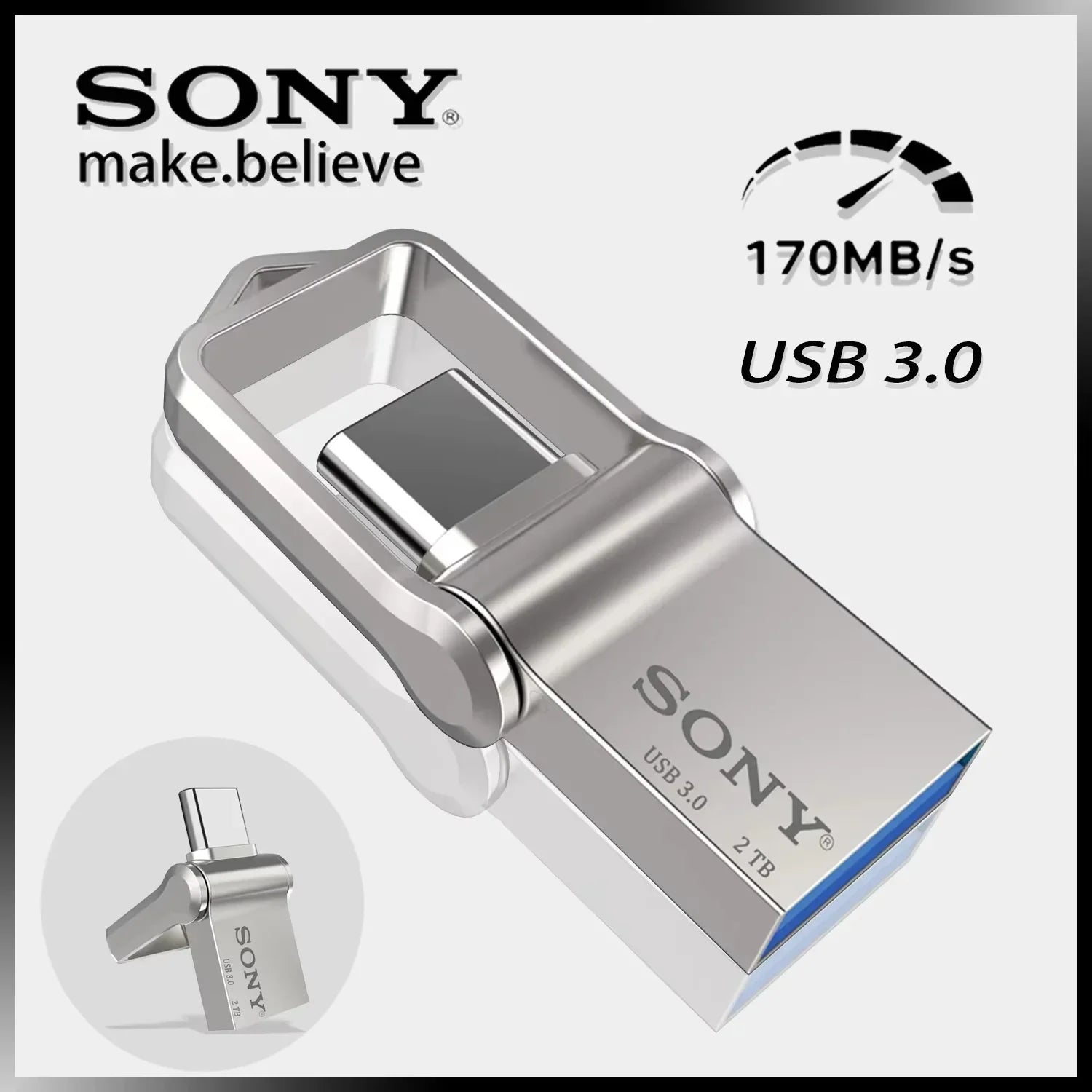 Clé USB SONY Duo Métal 64-256Go USB-C Haute Vitesse
