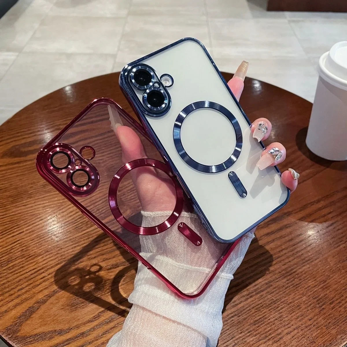 Coque Luxe Magnétique pour iPhone avec Protection Lentille