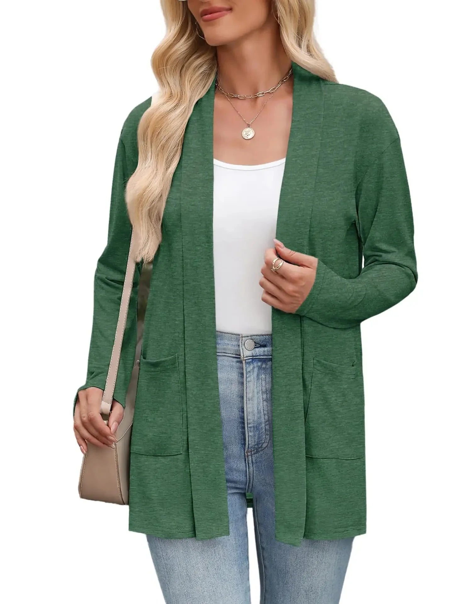 Cardigan léger chic à poches été