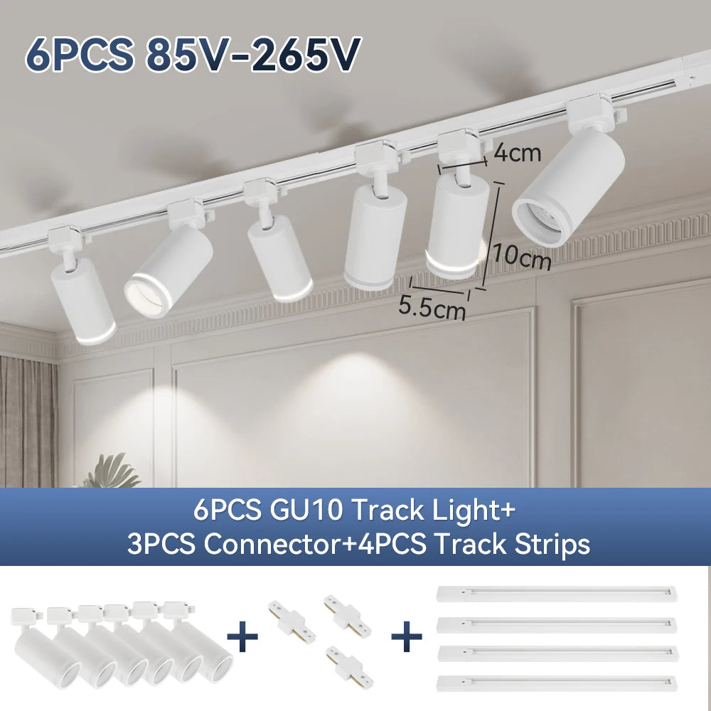 CHENBEN GU10 Flex LED Track Light - Modern & Adjustable