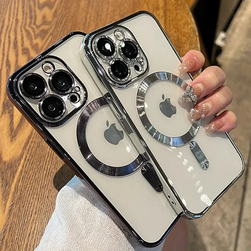 Coque Luxe Magnétique pour iPhone avec Protection Lentille