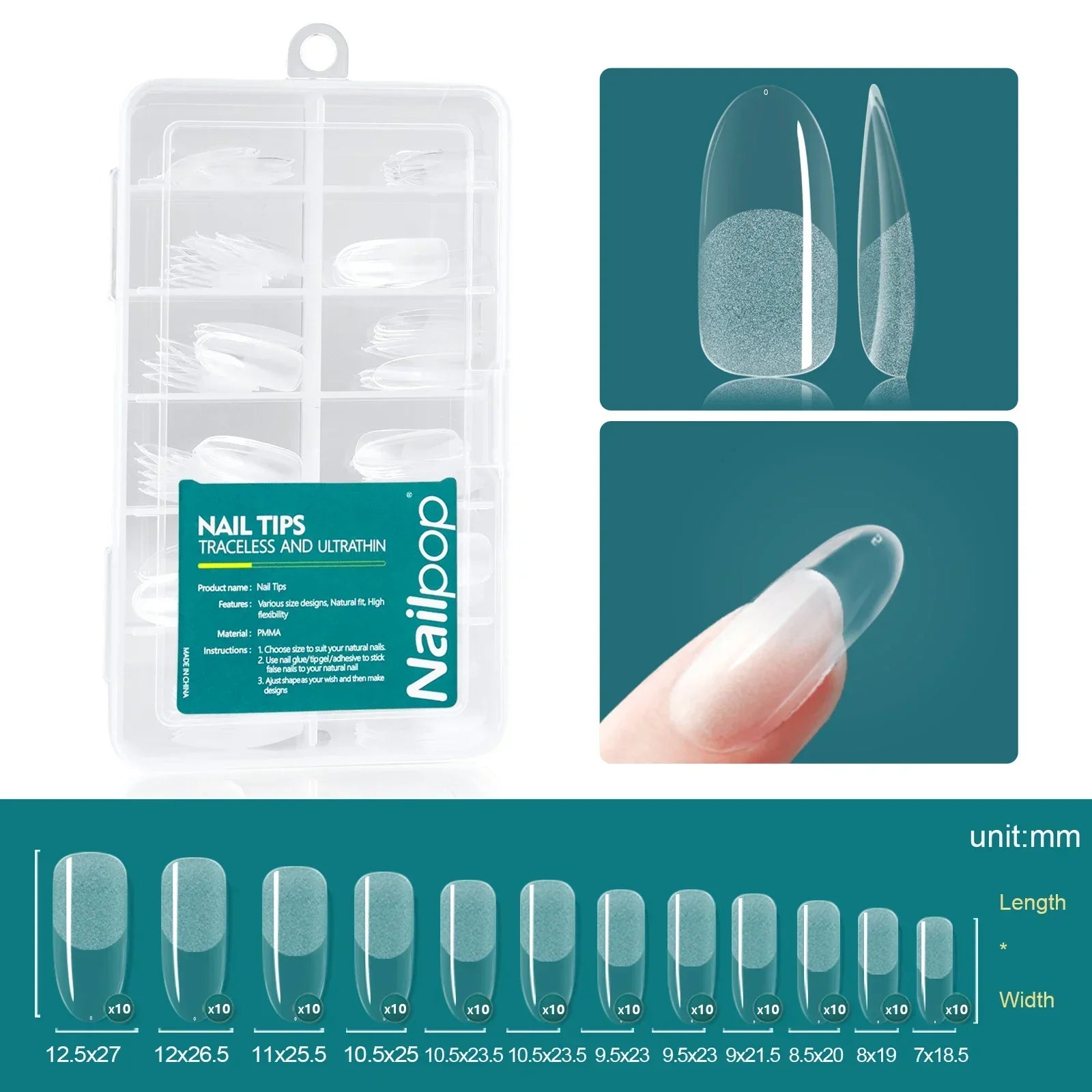 Ongles Bicolores Nailpop - 120 pièces