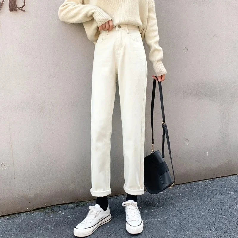 Chic Slim High-Waist Capri Jeans for Women