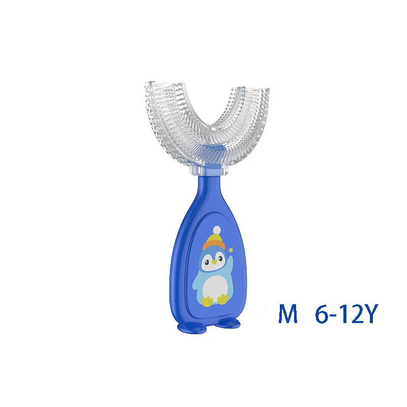 U-Shaped 360° Baby Toothbrush & Teether Silicone Care