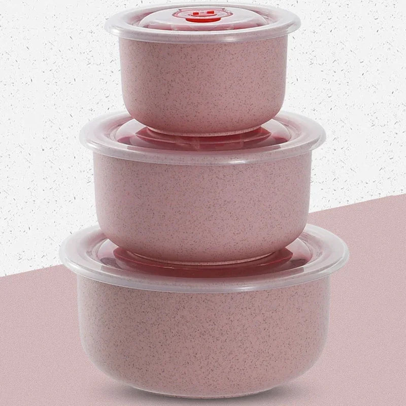 Bol Écolo en Paille - Ensemble de 3 Ronds Micro-ondables