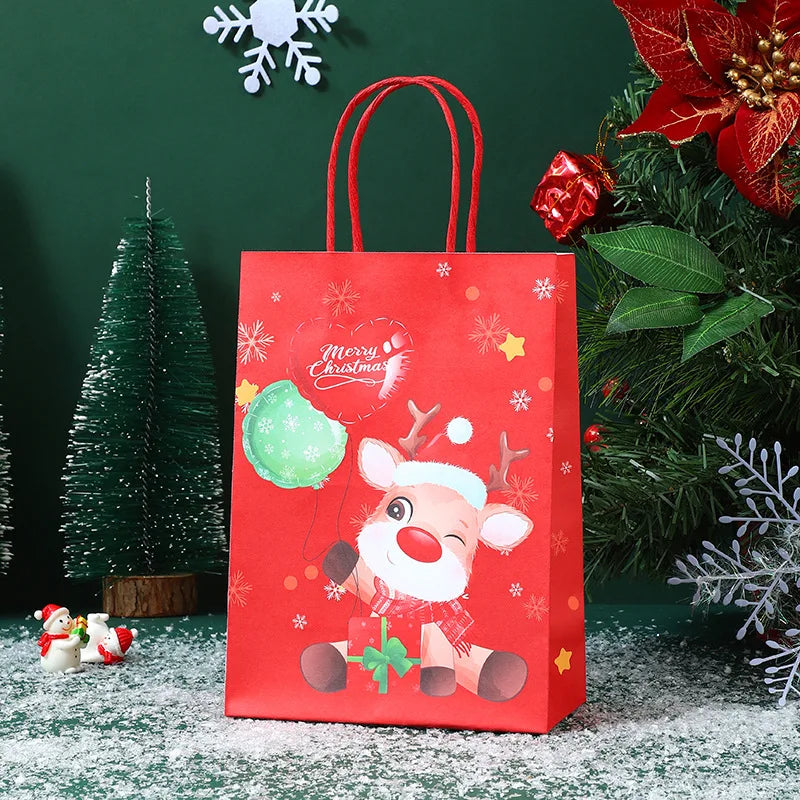 Jolly Kraft Holiday Gift Bags - 20 Piece Set