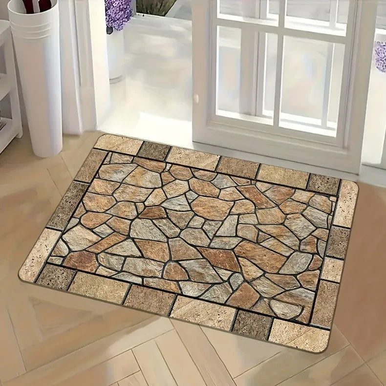 Tapis Squelette Antidérapant pour Entrée et Salle de Bain