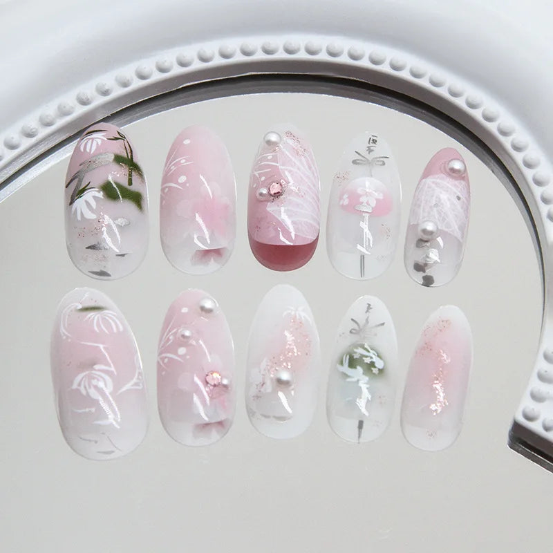 Ballet Rose : 24 Faux Ongles Élégants