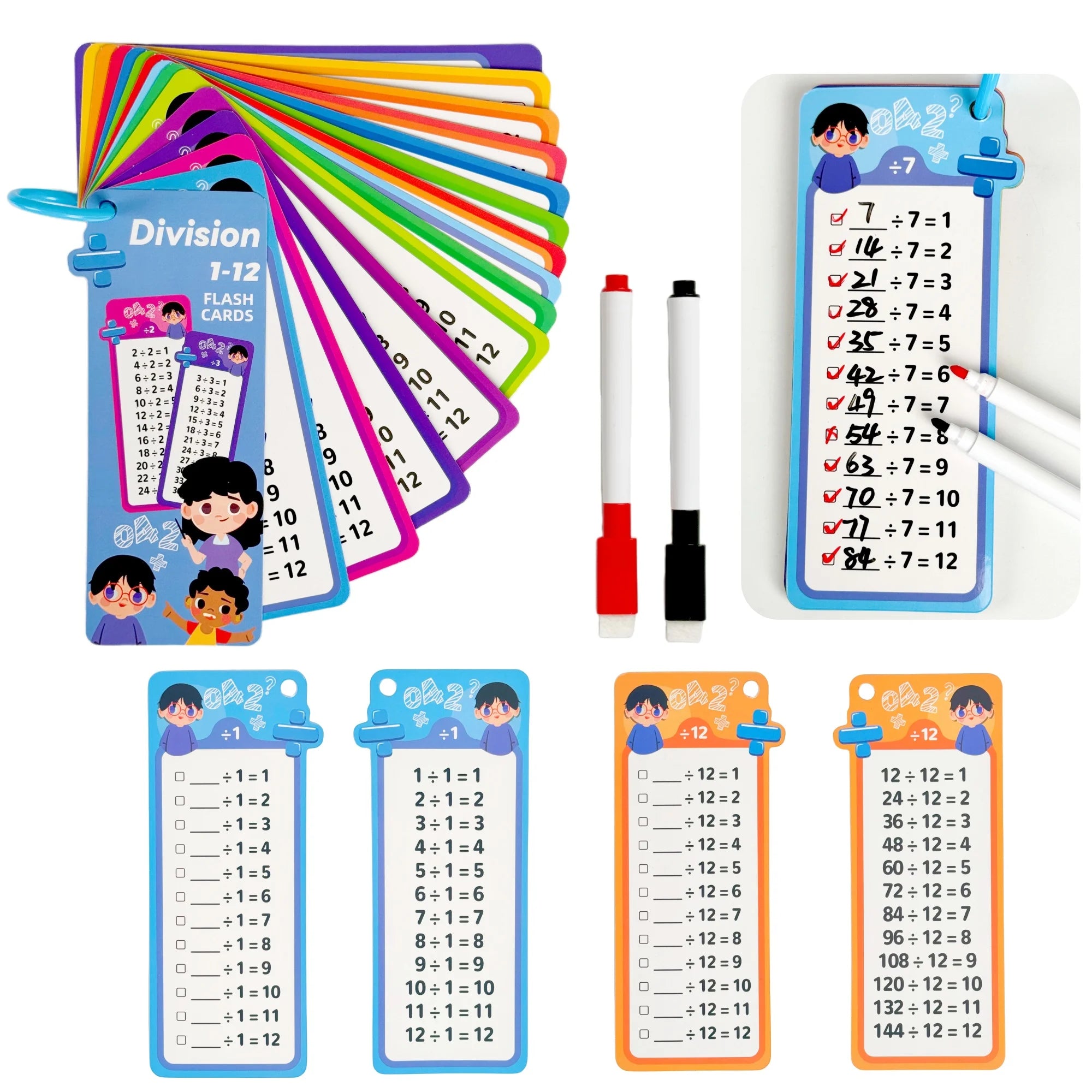 Math Mastery Flash Cards Set for Kids 3-6